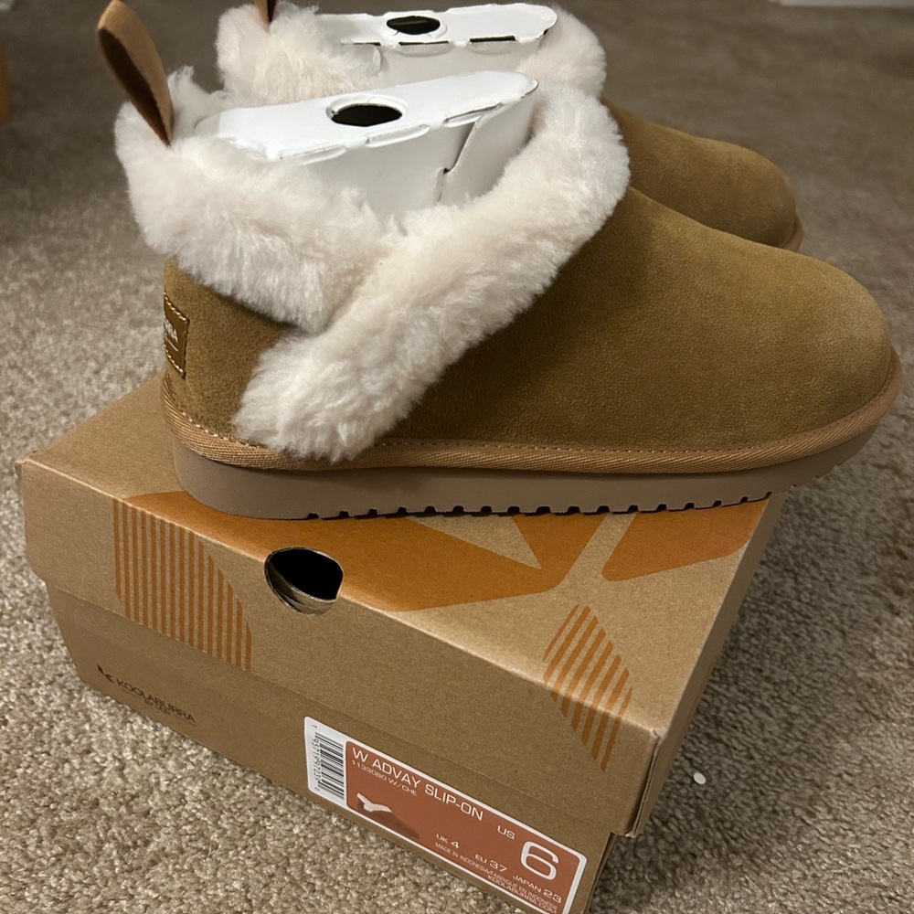 Koolaburra Brown and Cream Women's Slippers